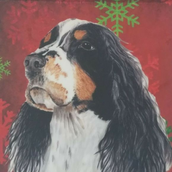 Springer Spaniel Dog Winter Snowflakes Small 10" X 15" Garden Flag - Picture 3 of 6